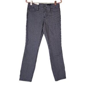 Club Monaco Mabel Lowrise Skinny Leg Y2K Blue Stripe Jeans 2 NWT